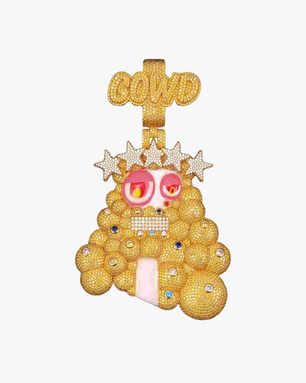 1Custom Moissanite 3D Cartoon Pendant 14K Gold 1