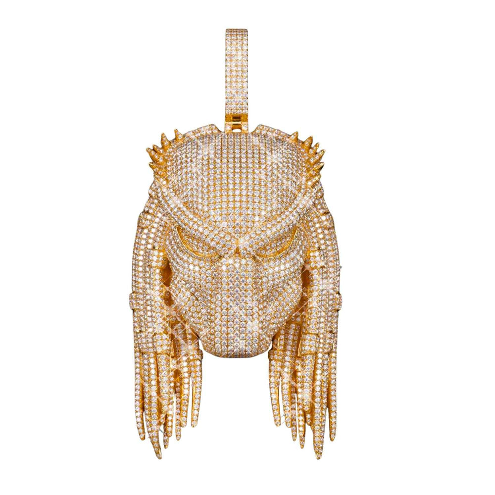 1Moissanite Custom Predator Pendant 14K Gold 1