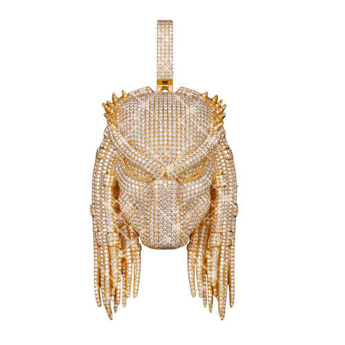 1Moissanite Custom Predator Pendant 14K Gold 1