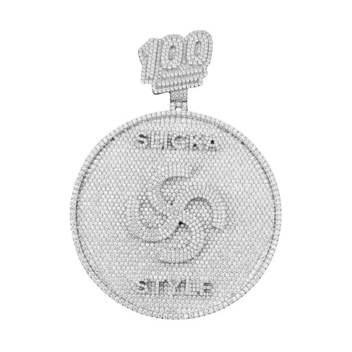 "SLICKA STYLE" Custom Moissanite Pendant 14k Gold 1