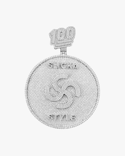 "SLICKA STYLE" Custom Moissanite Pendant 14k Gold 1