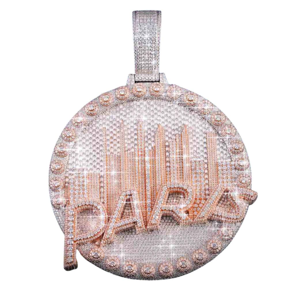 1Custom Round Paris Pendant icecartel