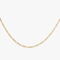 1mm figaro solid gold chain