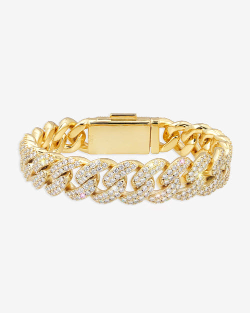 2 row iced out miami cuban link bracelet 14k gold 15mm icecartel px yellow new main
