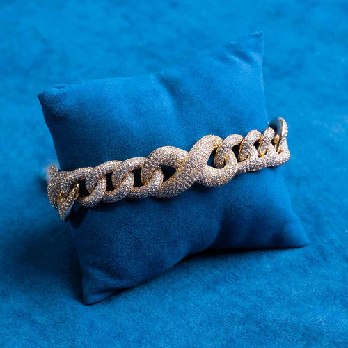 20MM vvs moissanite infinity link bracelet real