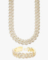 20MM VVS Cuban Link Chain and Bracelet Bundle 14K Gold - Yellow Gold