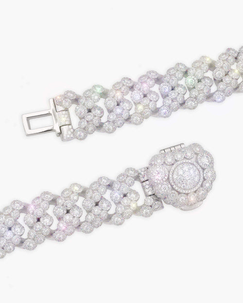 20mm moissanite bezel cuban link chain icecartel white gold clasp