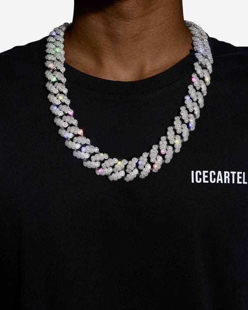 20mm moissanite bezel cuban link chain icecartel white gold model