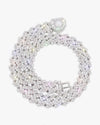 20MM Moissanite Bezel Cuban Link Chain - White Gold