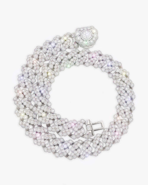 20mm moissanite bezel cuban link chain icecartel white gold top