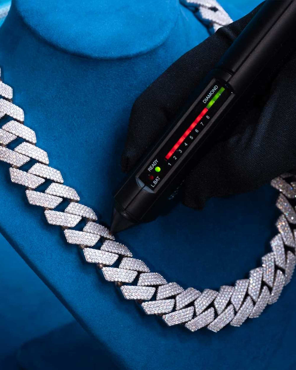 4 Row 20MM Moissanite Cuban Link Chain 14K Gold