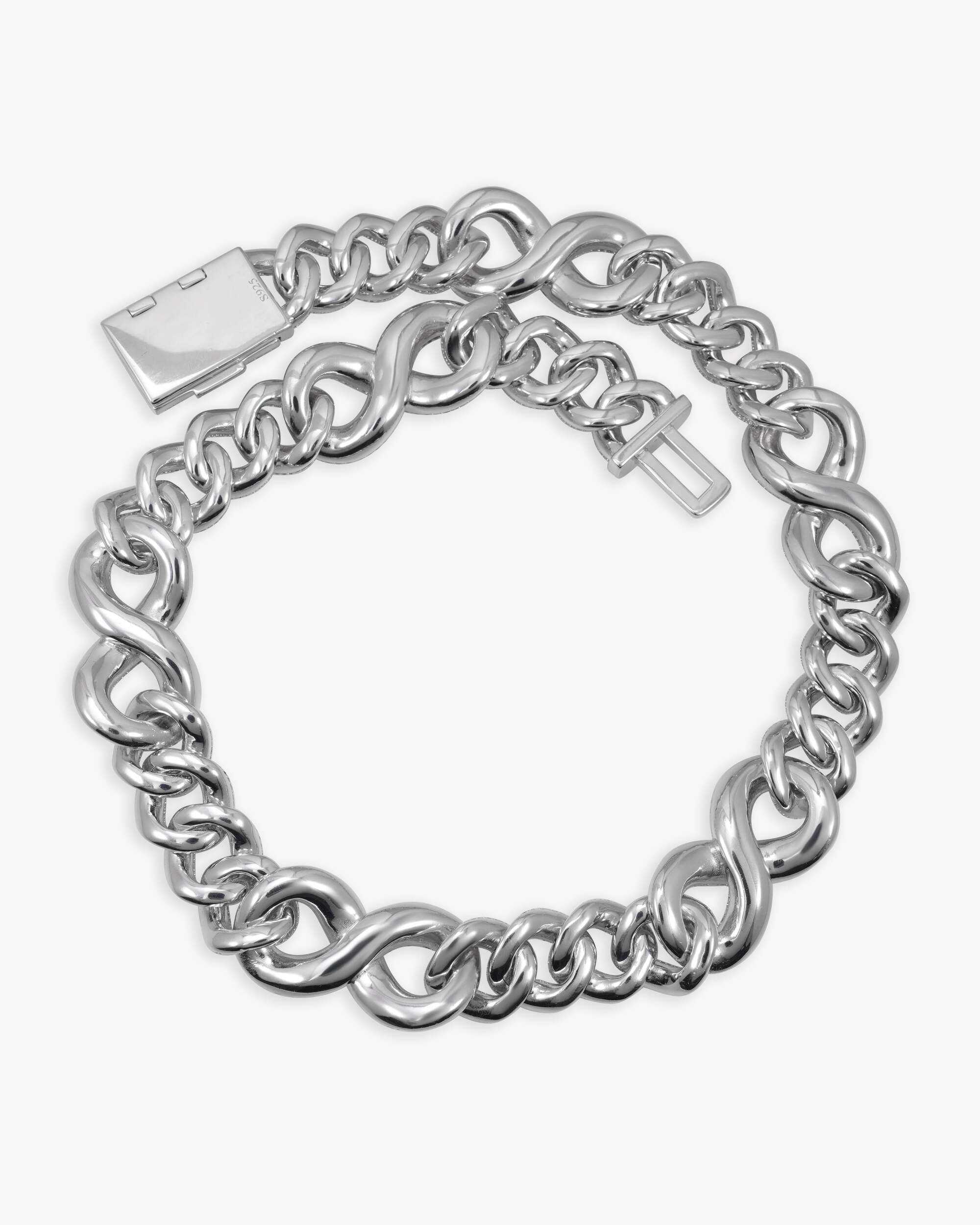 20MM Moissanite Infinity Link Chain 14K Gold