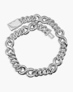 20MM Moissanite Infinity Link Chain 14K Gold - White Gold