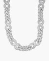 20MM Moissanite Infinity Link Chain 14K Gold - White Gold