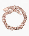 20MM Moissanite Infinity Link Chain 14K Gold - Rose Gold