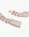 20MM Moissanite Infinity Link Chain 14K Gold - Rose Gold