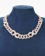 20MM Moissanite Infinity Link Chain 14K Gold - Rose Gold