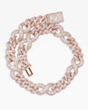 20MM Moissanite Infinity Link Chain 14K Gold - Rose Gold