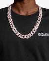 20MM Moissanite Infinity Link Chain 14K Gold - Rose Gold