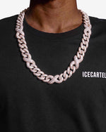 20MM Moissanite Infinity Link Chain 14K Gold - Rose Gold