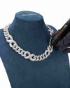 20MM Moissanite Infinity Link Chain 14K Gold - White Gold