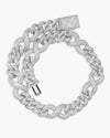20MM Moissanite Infinity Link Chain 14K Gold - White Gold