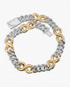 20MM Moissanite Infinity Link Chain 14K Gold - Two Tone