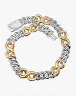 20MM Moissanite Infinity Link Chain 14K Gold - Two Tone