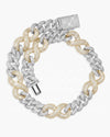 20MM Moissanite Infinity Link Chain 14K Gold - Two Tone