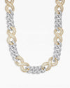 20MM Moissanite Infinity Link Chain 14K Gold - Two Tone