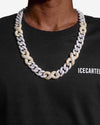 20MM Moissanite Infinity Link Chain 14K Gold - Two Tone
