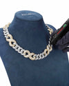 20MM Moissanite Infinity Link Chain 14K Gold - Two Tone