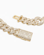 20MM Moissanite Infinity Link Chain 14K Gold - Yellow Gold
