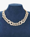 20MM Moissanite Infinity Link Chain 14K Gold - Yellow Gold