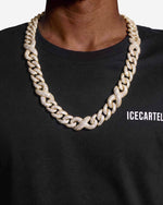20MM Moissanite Infinity Link Chain 14K Gold - Yellow Gold