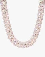 20MM Moissanite Miami Cuban Link Chain - Rose Gold