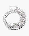 20MM Moissanite Miami Cuban Link Chain - White Gold