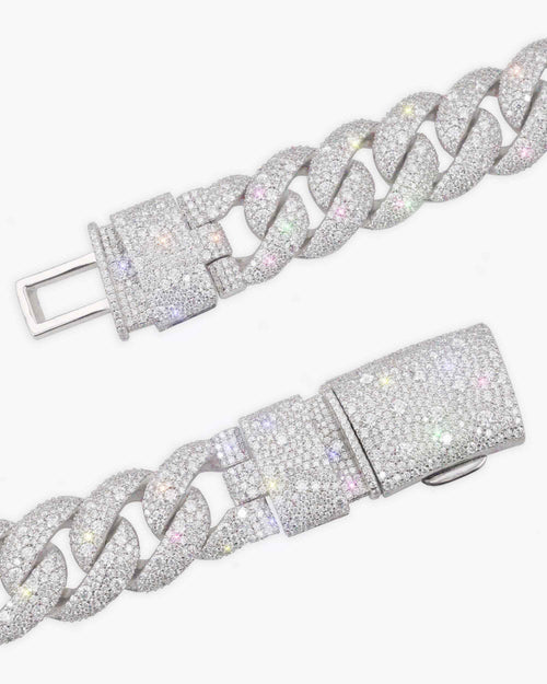 20mm moissanite miami cuban link chain icecartel white gold clasp