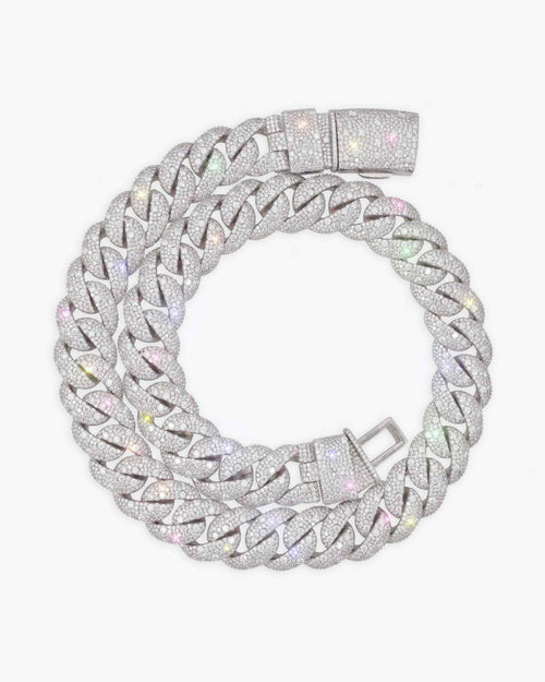 20mm moissanite miami cuban link chain icecartel white gold top