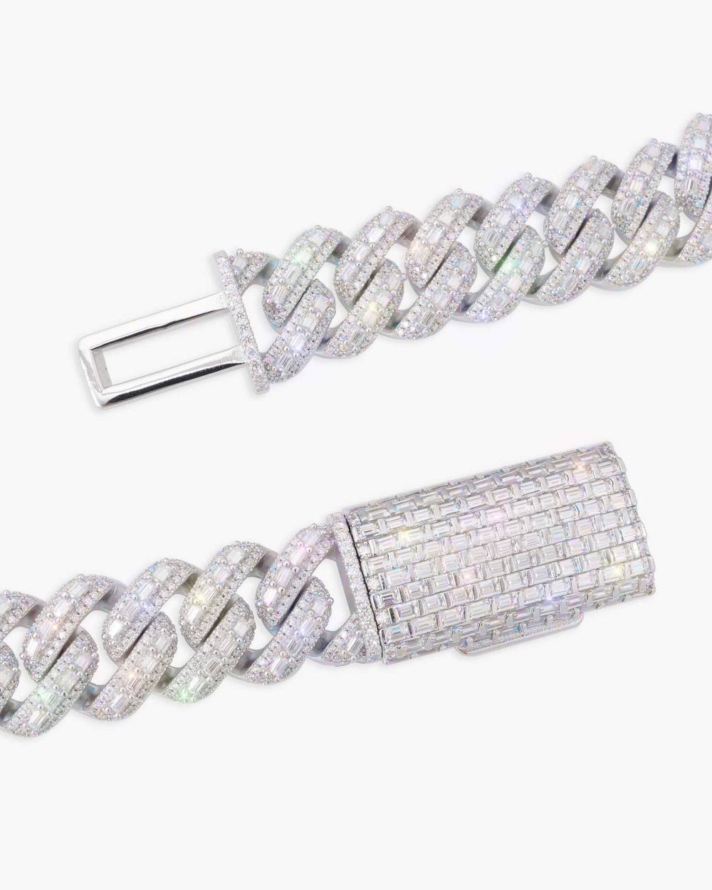20mm moissanite mix cut miami cuban link chain icecartel clasp