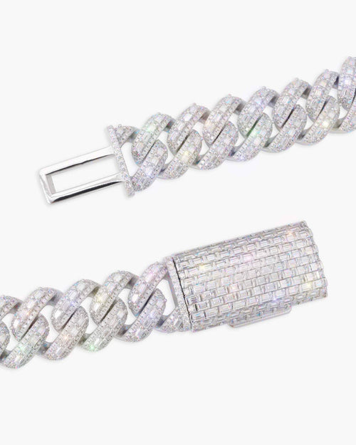 20mm moissanite mix cut miami cuban link chain icecartel clasp
