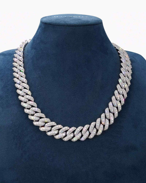 20mm moissanite mix cut miami cuban link chain icecartel display