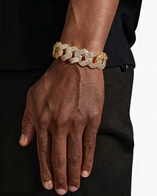 20MM VVS Cuban Link Chain and Bracelet Bundle 14K Gold