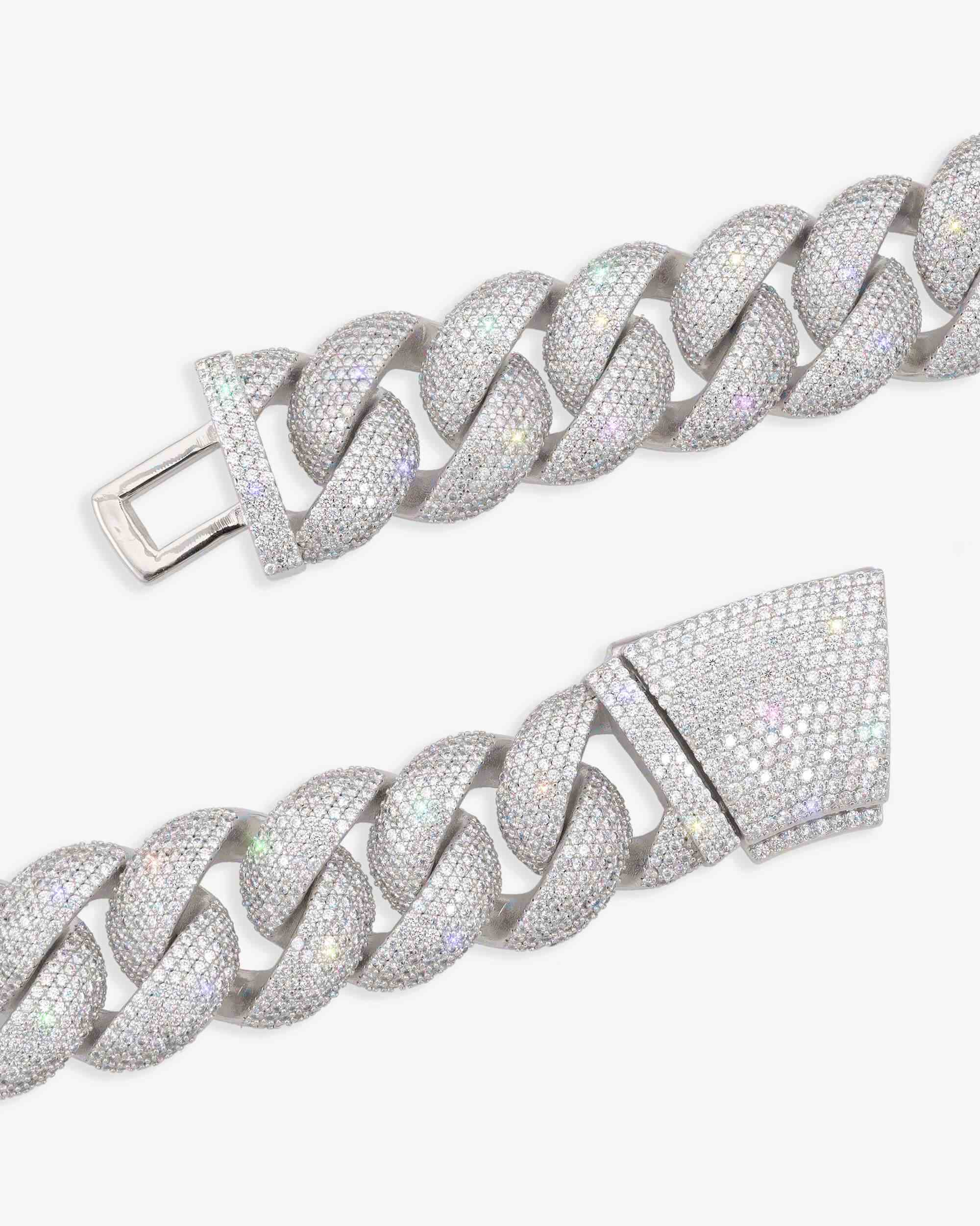 22MM Moissanite 6-Row Miami Cuban Link Chain 14K Gold