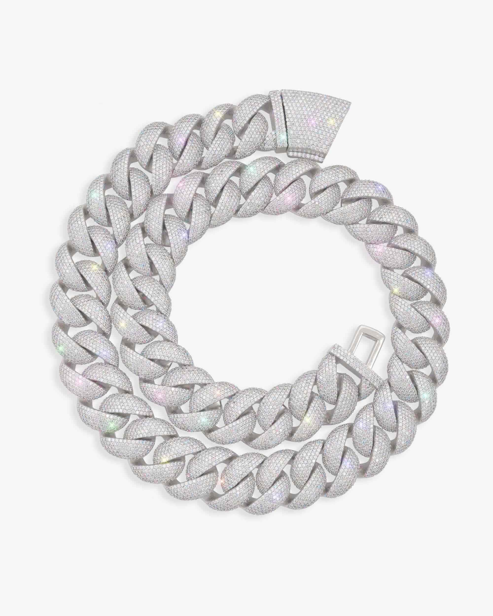 22MM Moissanite 6-Row Miami Cuban Link Chain 14K Gold