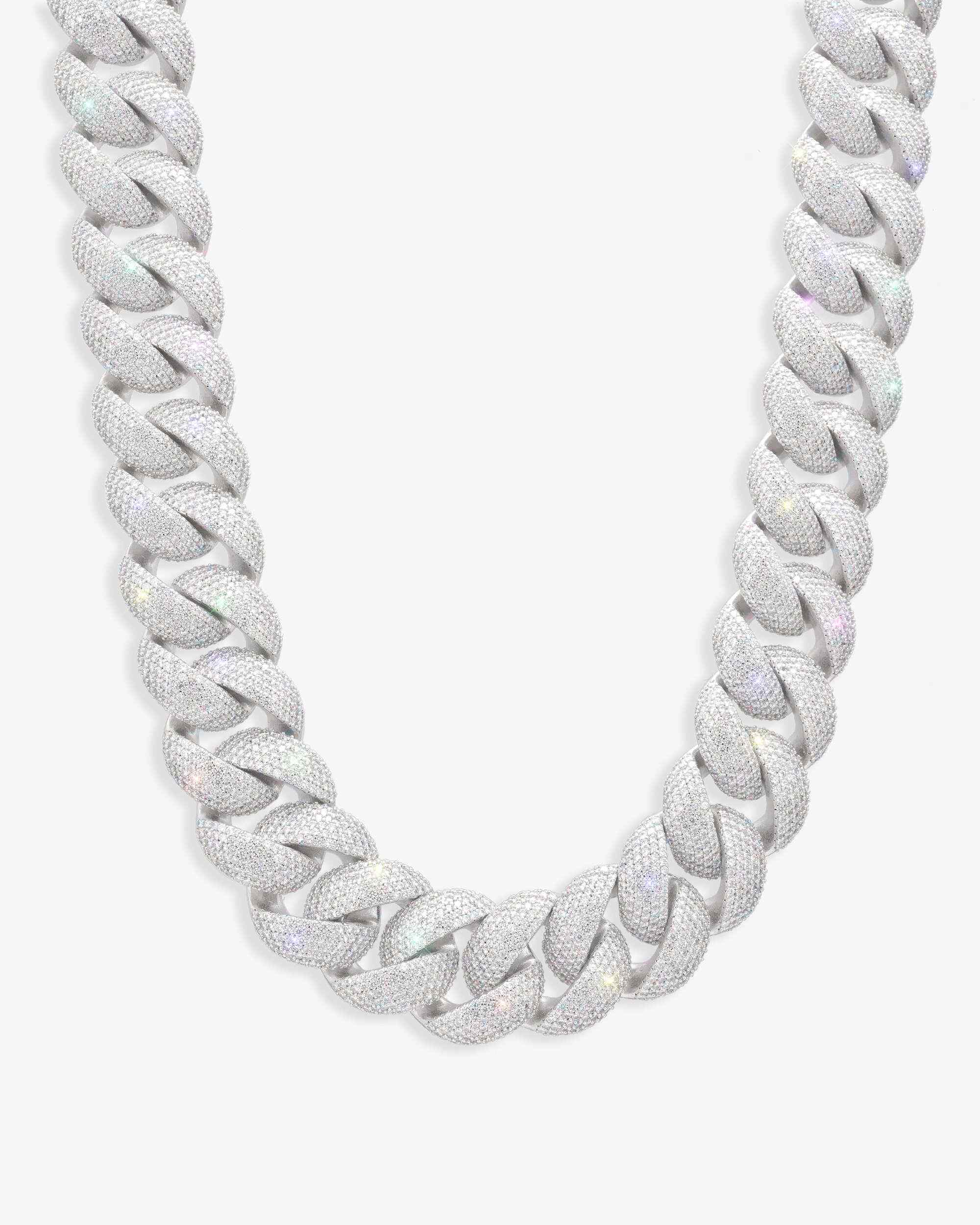 22MM Moissanite 6-Row Miami Cuban Link Chain 14K Gold