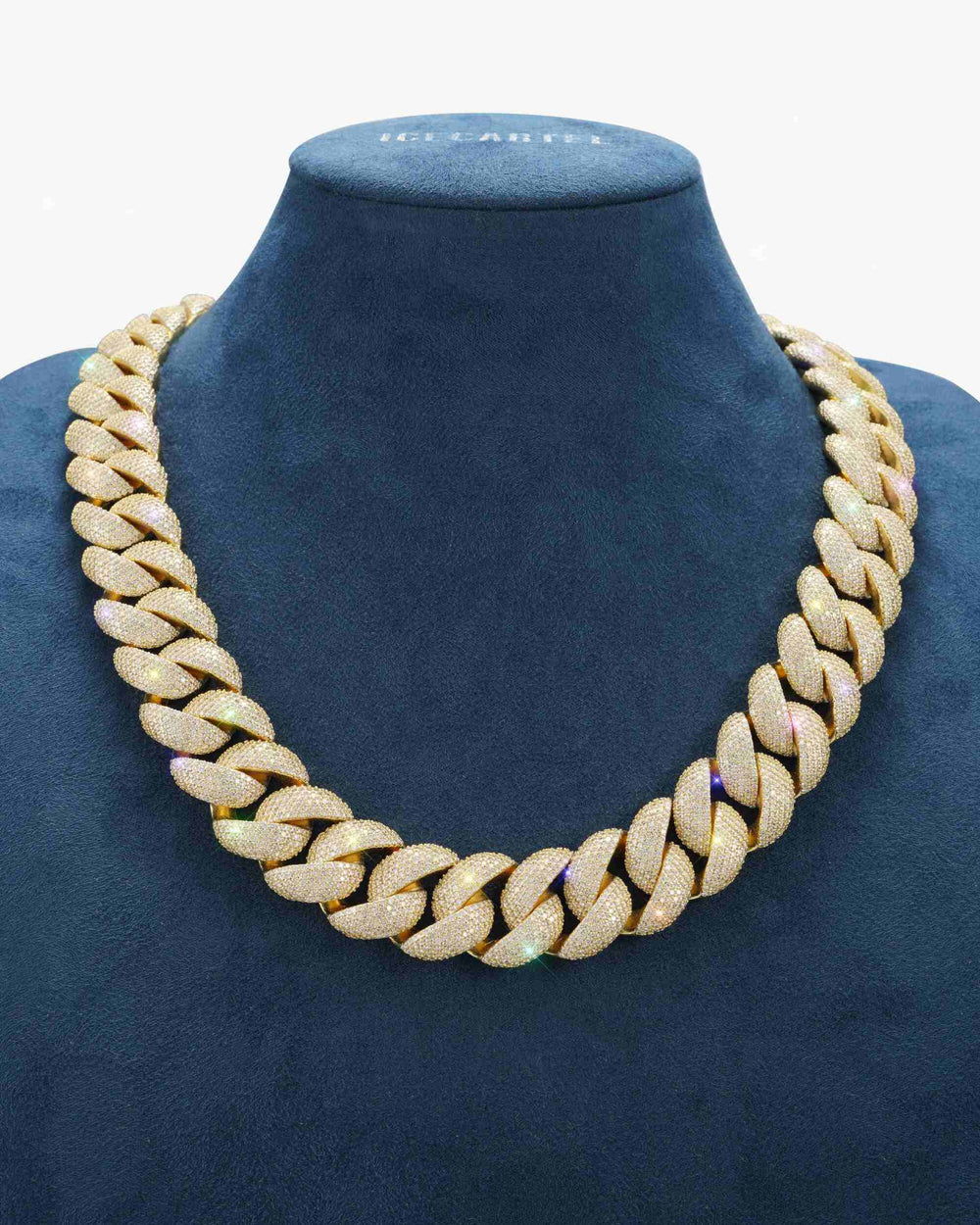 22MM Moissanite 6-Row Miami Cuban Link Chain 14K Gold - Yellow Gold