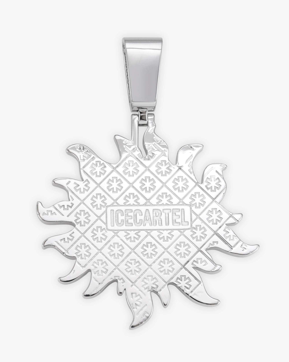 24_7 custom logo moissanite pendant 14k gold icecartel back