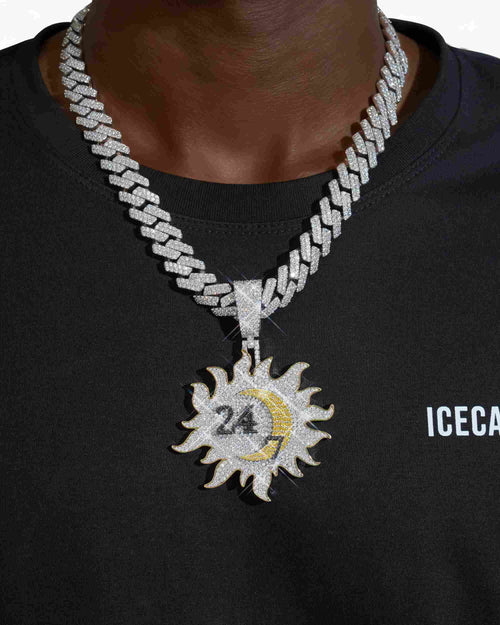 24_7 custom logo moissanite pendant 14k gold icecartel model