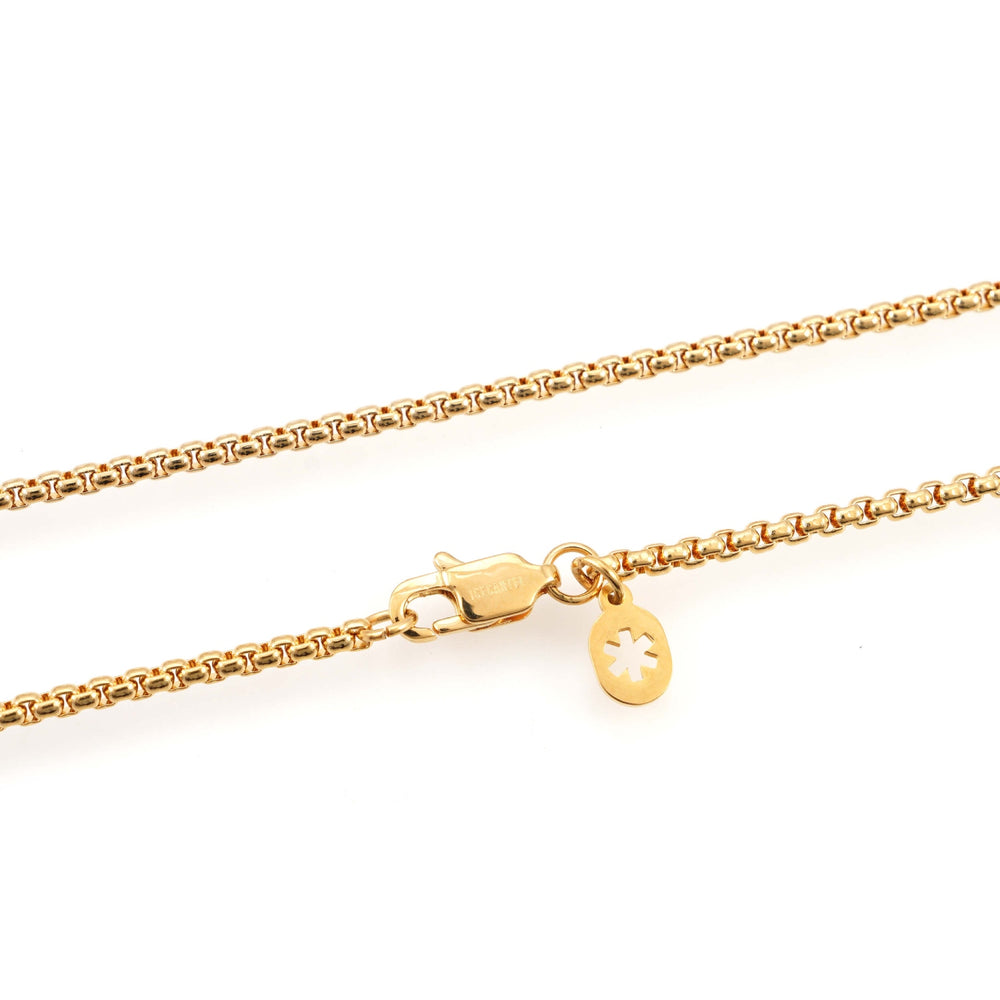 2mm box link chain yellow gold icecartel lock